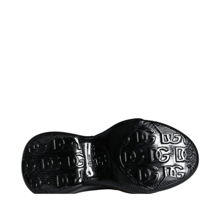 Dolce & Gabbana Black Foiled Rubber Toy Low Top Men Sneakers Shoes