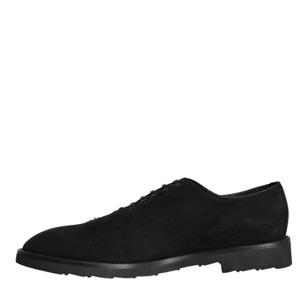 Dolce & Gabbana Black Suede Sicilia Lace Up Formal Shoes