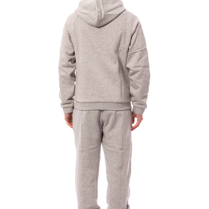Billionaire Italian Couture Gray Cotton Hooded Sweatsuit