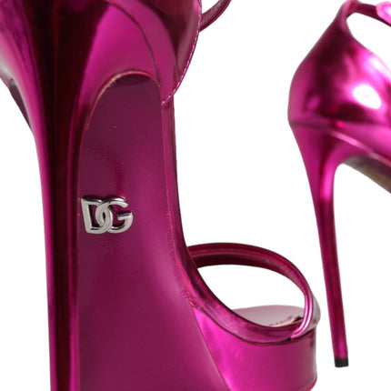 Dolce & Gabbana Fuchsia KEIRA Heels Ankle Strap Sandals Shoes