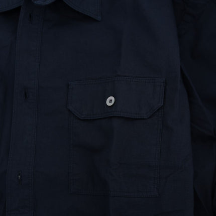 John Galliano Blue Casual Cotton Long Sleeve Shirt