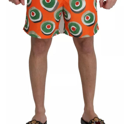 Dolce & Gabbana Orange Cupcake Beachwear Shorts Swimwear
