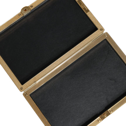 Dolce & Gabbana Gold Crystal Bifold Clutch Evening Party Women Purse Bag