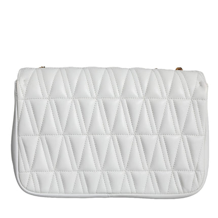 Versace White Mini Nappa Leather Crossbody Shoulder Bag