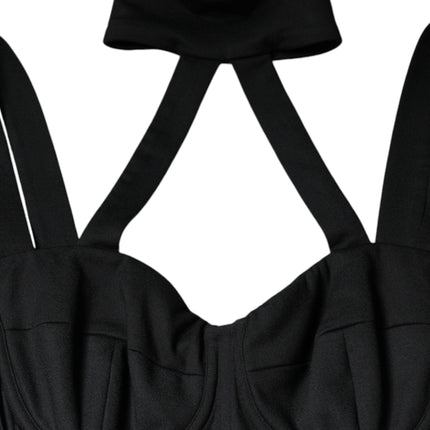 Dolce & Gabbana Black Cut Out Sleeveless Bodycon Mini Dress