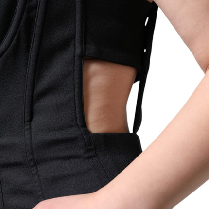 Dolce & Gabbana Black Cut Out Sleeveless Bodycon Mini Dress