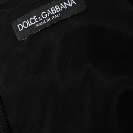 Dolce & Gabbana Black Floral Lace Sheath Sleeveless Mini Dress