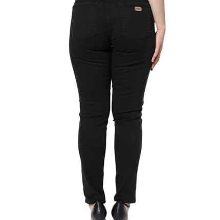 Dolce & Gabbana Black Cotton Stretch Skinny Denim Jeans