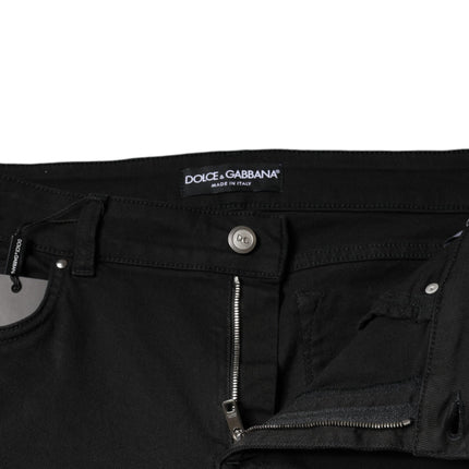 Dolce & Gabbana Black Cotton Stretch Skinny Denim Jeans