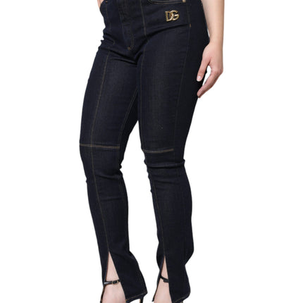 Dolce & Gabbana Black Cotton Blend Skinny Denim Jeans