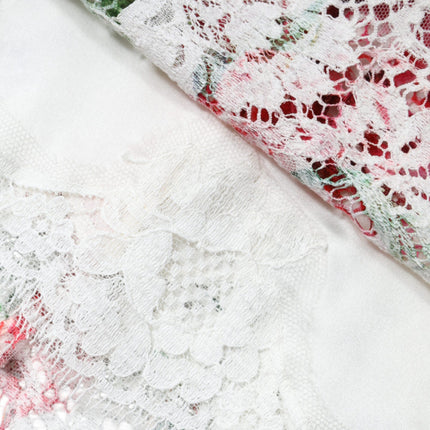 Dolce & Gabbana White Peony Lace Short Sleeves Blouse Top