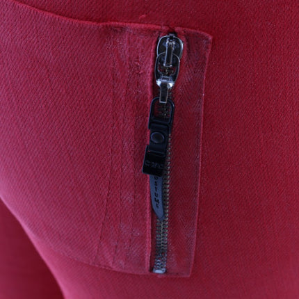 Costume National Red Cotton Stretch Slim Jeans