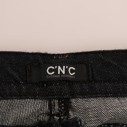 Costume National Blue Cotton Stretch Slim Fit Jeans