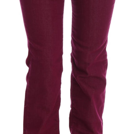 Costume National Red Wash Cotton Stretch Denim Jeans