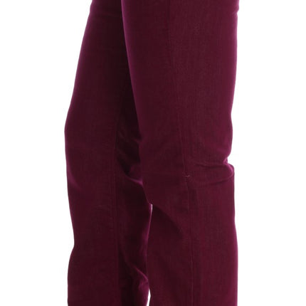 Costume National Red Wash Cotton Stretch Denim Jeans