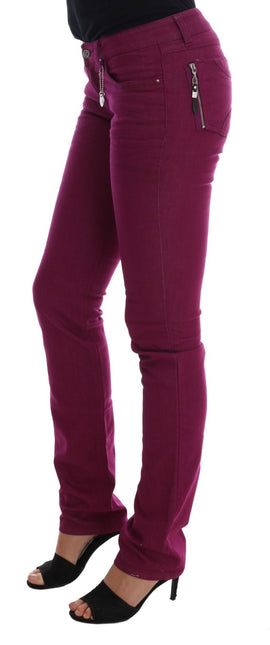 Costume National Purple Cotton Stretch Slim Denim Jeans