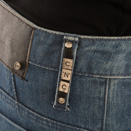 Costume National Blue Wash Cotton Boyfriend Fit Jeans