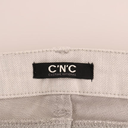 Costume National White Cotton Stretch Slim Jeans