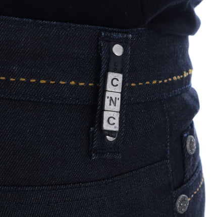 Costume National Blue Cotton Stretch Slim Fit Jeans