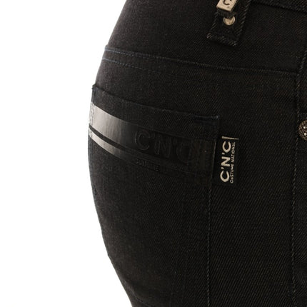 Costume National Blue Cotton Stretch Slim Fit Jeans