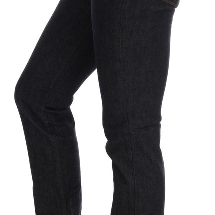 Costume National Blue Cotton Stretch Slim Fit Jeans