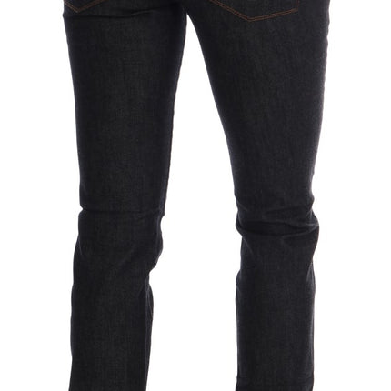 Costume National Blue Cotton Stretch Slim Fit Jeans