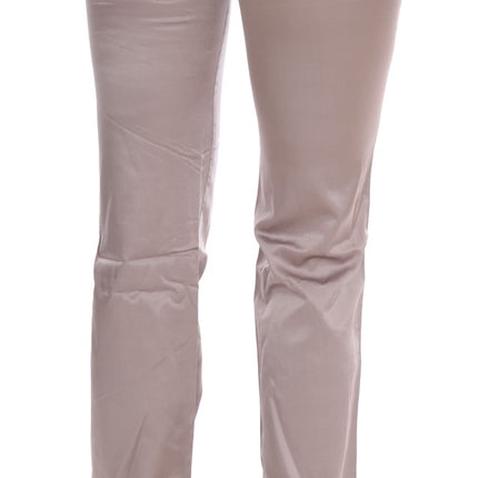 Costume National Beige Cotton Slim Fit Jeans