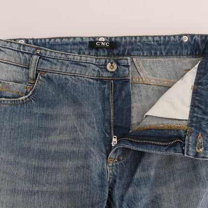 Costume National Blue Cotton Stretch Denim Jeans