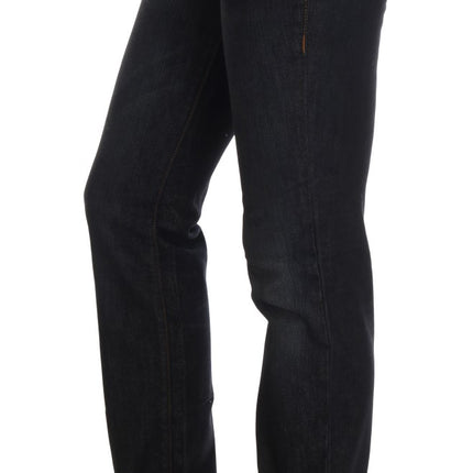 Costume National Dark Blue Cotton Slim Fit Jeans