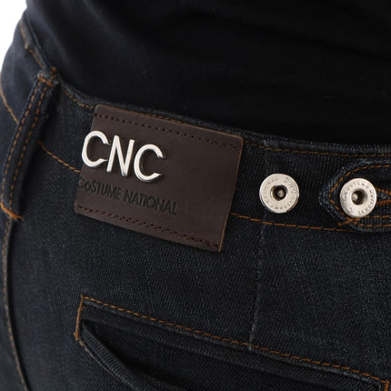 Costume National Dark Blue Cotton Slim Fit Jeans