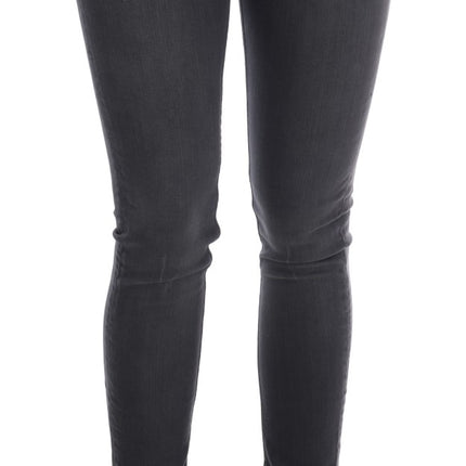 Acht Gray Cotton Slim Fit Denim Jeans