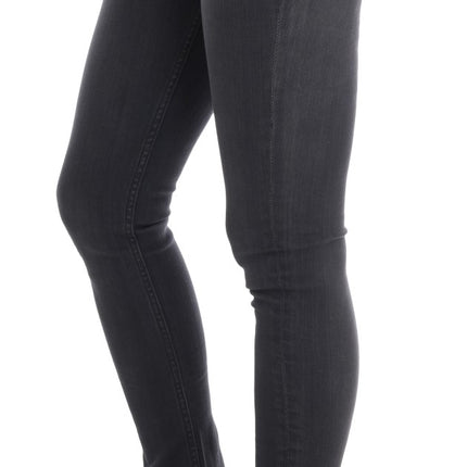 Acht Gray Cotton Slim Fit Denim Jeans