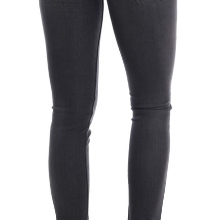 Acht Gray Cotton Slim Fit Denim Jeans