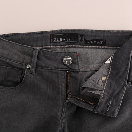 Acht Gray Cotton Slim Fit Denim Jeans