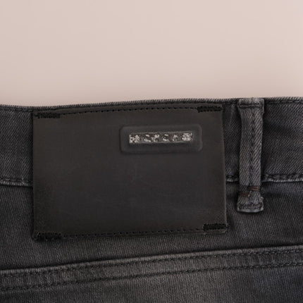 Acht Gray Cotton Slim Fit Denim Jeans