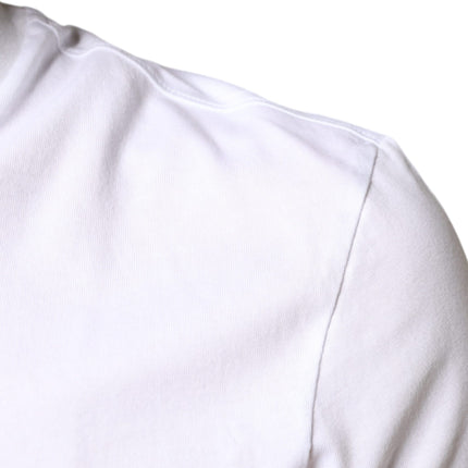 Dolce & Gabbana White Cotton DG Applique Casual T-shirt