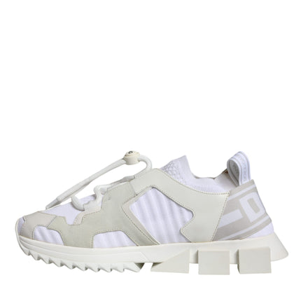 Dolce & Gabbana White Mesh Sorrento Trekking Sneakers Shoes