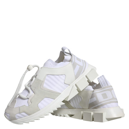 Dolce & Gabbana White Mesh Sorrento Trekking Sneakers Shoes