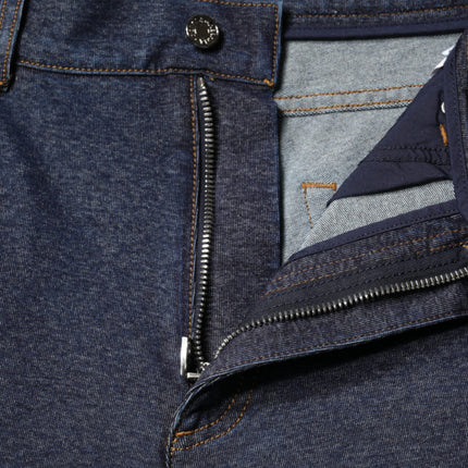 Dolce & Gabbana Dark Blue Cotton Stretch Straight Denim Jeans