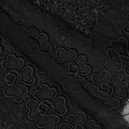 Dolce & Gabbana Black Virgin Wool Pencil Cut Midi Skirt