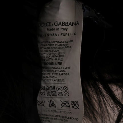 Dolce & Gabbana Black Silver Fox Fur Scarf