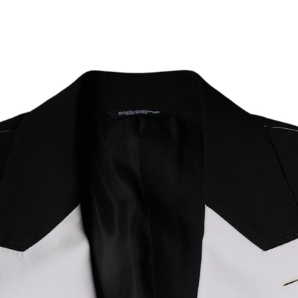Dolce & Gabbana Black White Single Breasted Dress Blazer