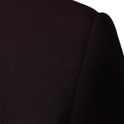 Dolce & Gabbana Bordeaux Wool Single Breasted Dress Blazer