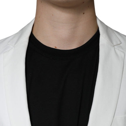 Dondup White Single Breasted One Button Dress Formal Blazer