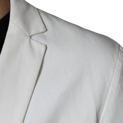 Dondup White Single Breasted One Button Dress Formal Blazer