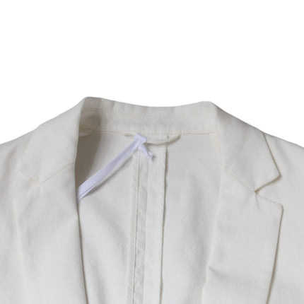 Dondup White Single Breasted One Button Dress Formal Blazer