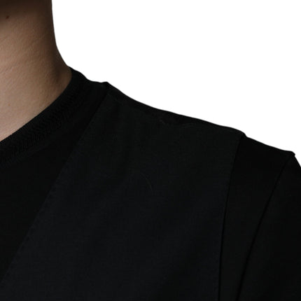 Dolce & Gabbana Black Wool Waistcoat Dress Formal Vest