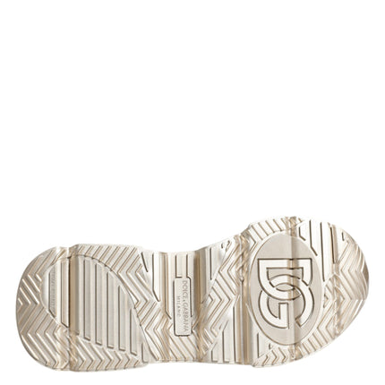 Dolce & Gabbana Gold Sequin Iridiscent Daymaster Sneakers Shoes