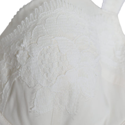 Dolce & Gabbana White Silk Stretch Panty Balconette Bra Underwear