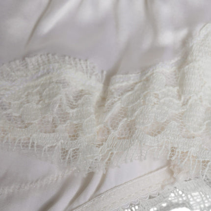 Dolce & Gabbana White Silk Stretch Panty Balconette Bra Underwear